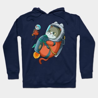 Cat and mouse astronaut Hoodie